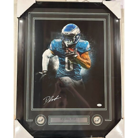 D'Andre Swift signed autographed Philadelphia Eagles 16x20 Photo Framed JSA - Picture 1 of 6